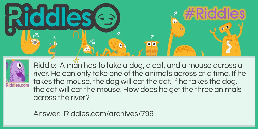 Dog, Cat, and Mouse Riddle Meme.