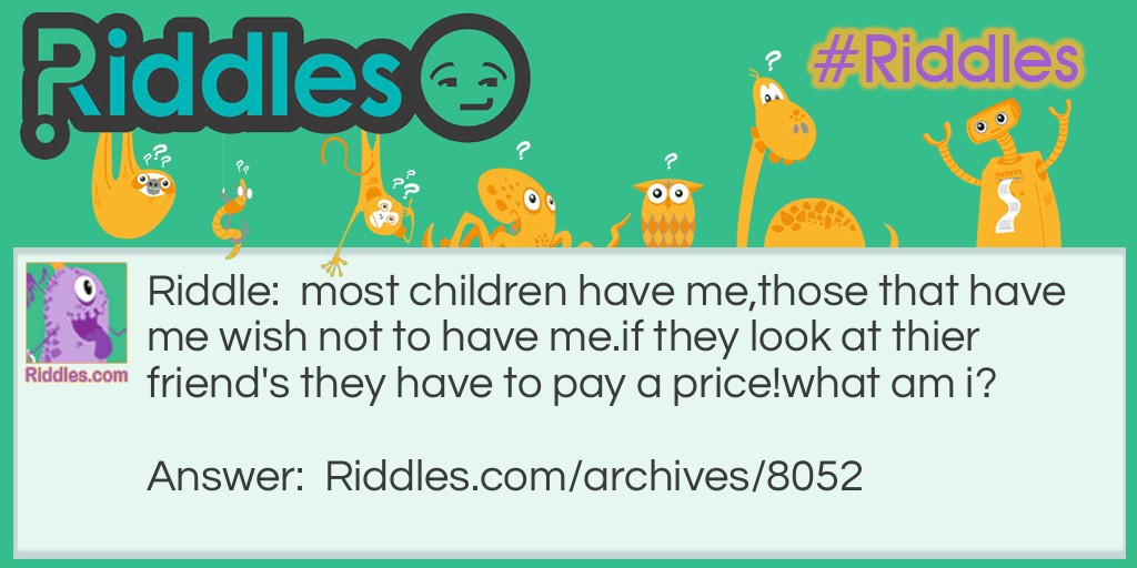 children's hate Riddle Meme.