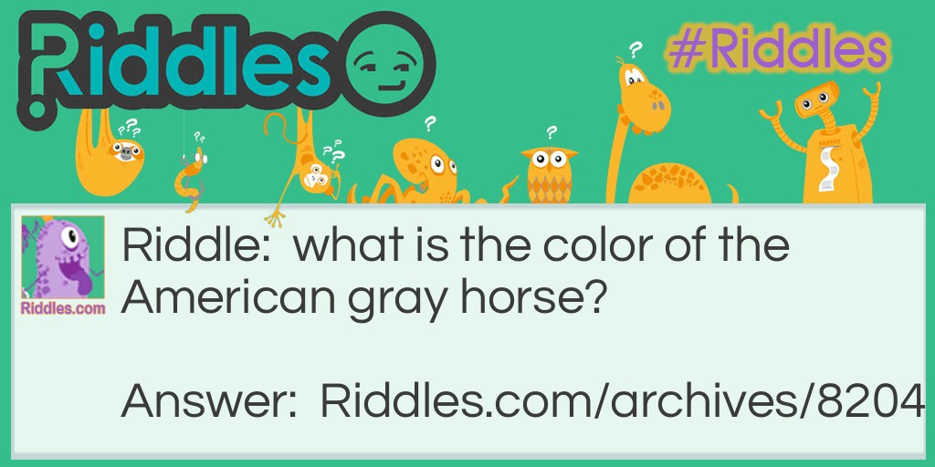American horse Riddle Meme.