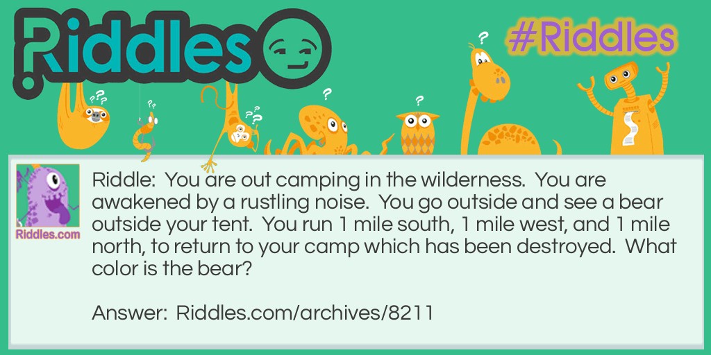 What color is the bear? Riddle Meme.