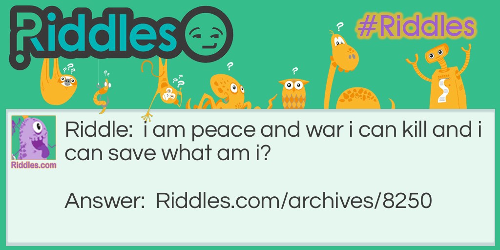 peace Riddle Meme.