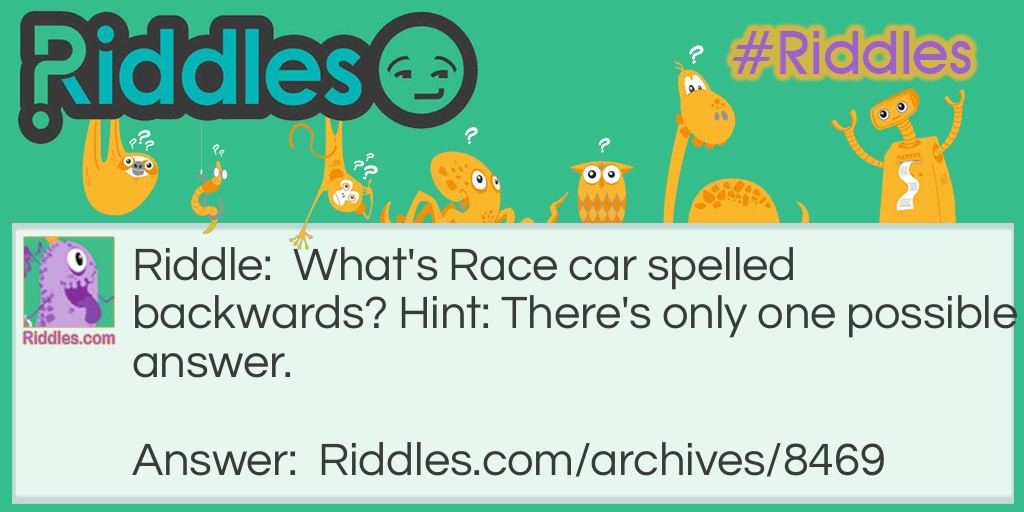 Race car Riddle Meme.