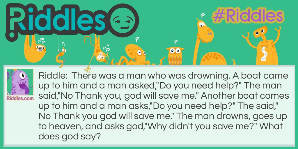 Man drowning Riddle Meme.