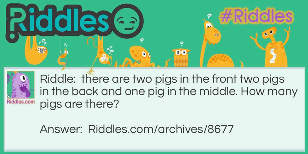 How many pigs? Riddle Meme.