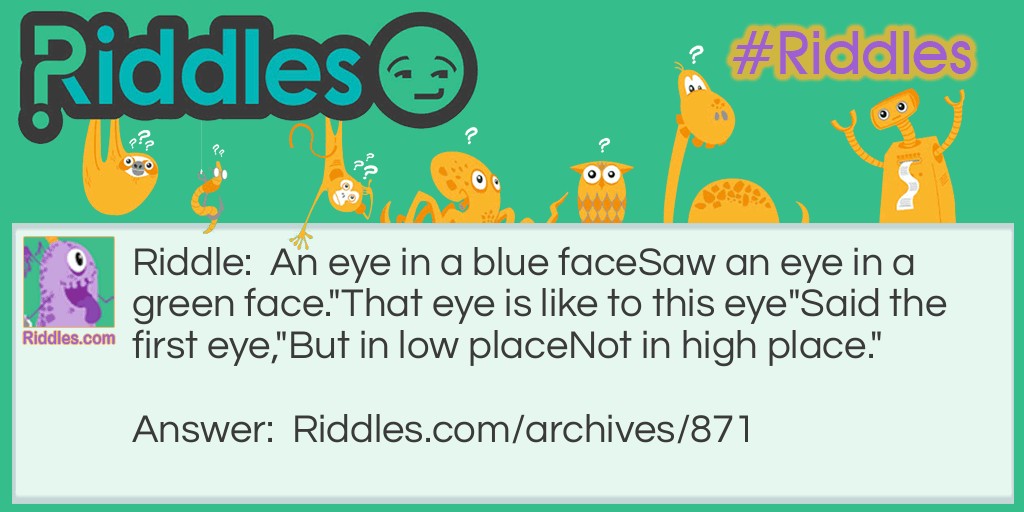 Eye in a Blue Face Riddle Meme.