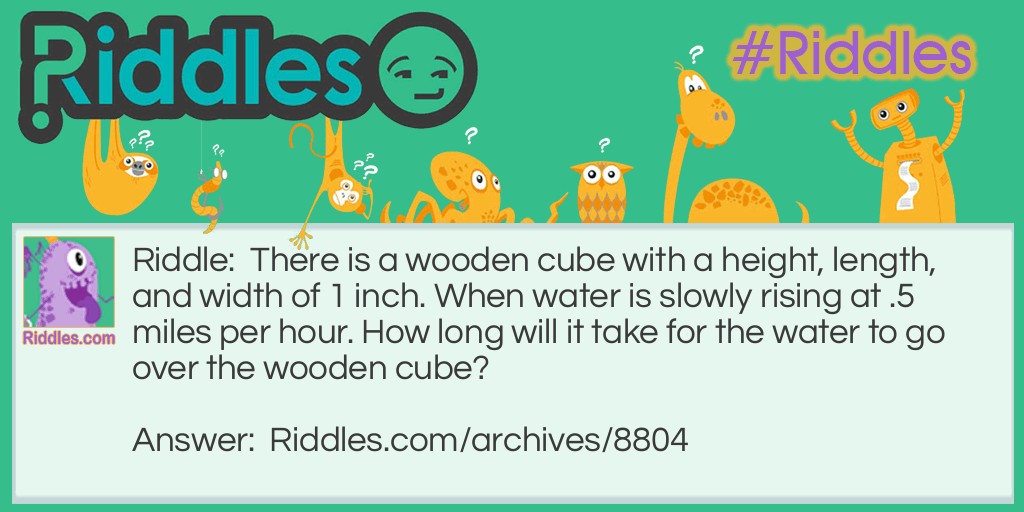 How do you drown a cube? Riddle Meme.