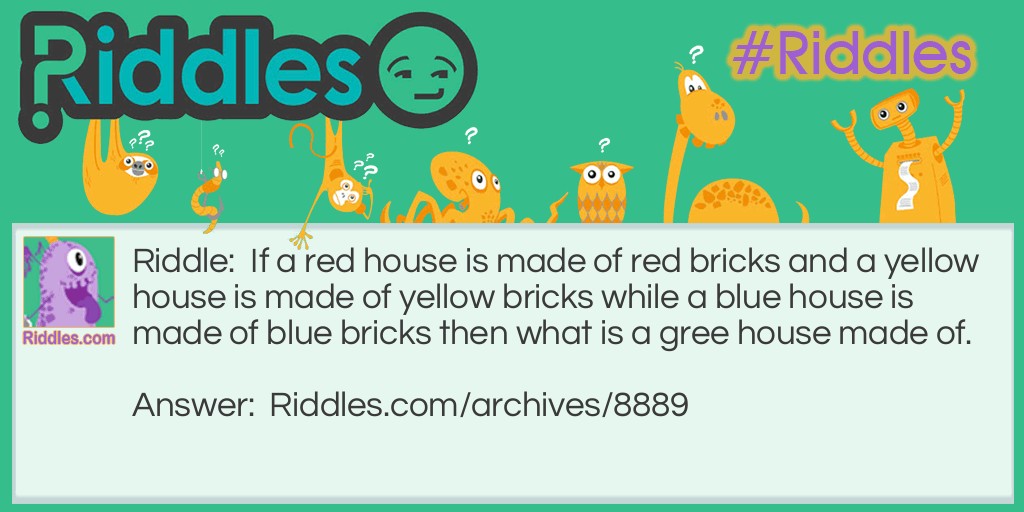 Different colored houses Riddle Meme.