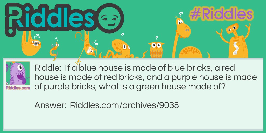 Colorful Houses Riddle Meme.