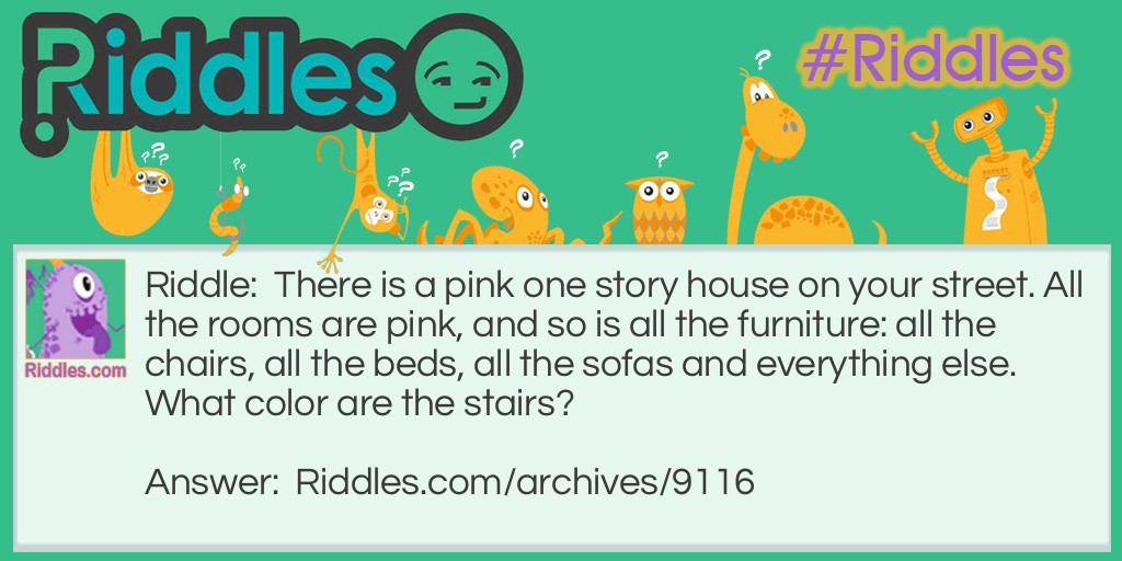 Pink House Riddle Meme.