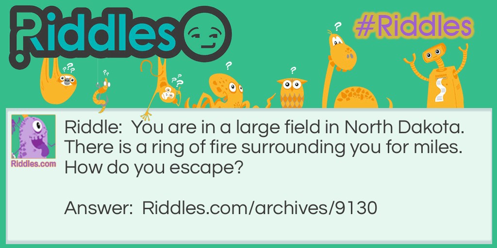 The field on fire Riddle Meme.