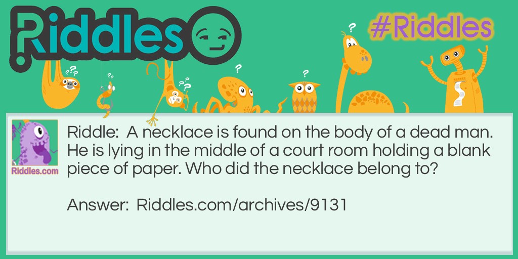 The Golden Necklace Riddle Meme.