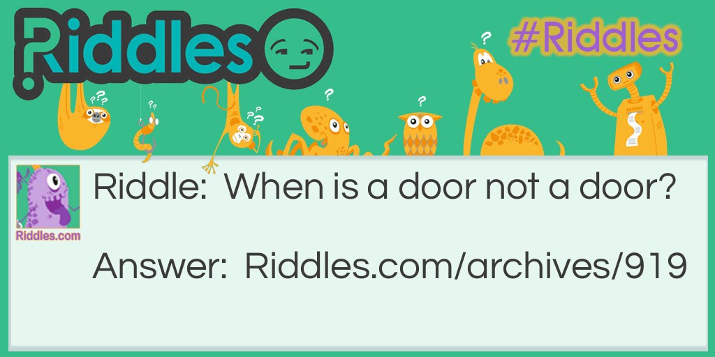 Not A Door Riddle Meme.