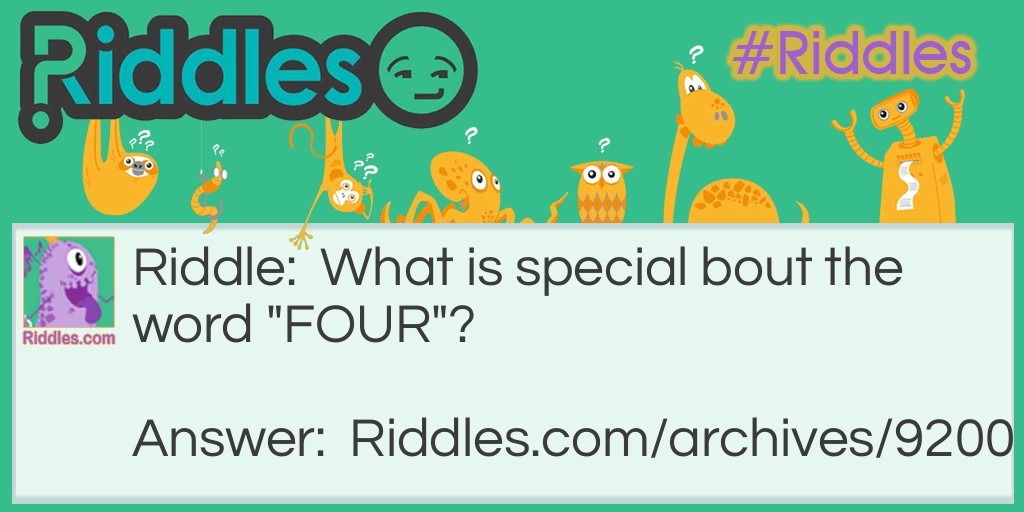 What's so special? Riddle Meme.