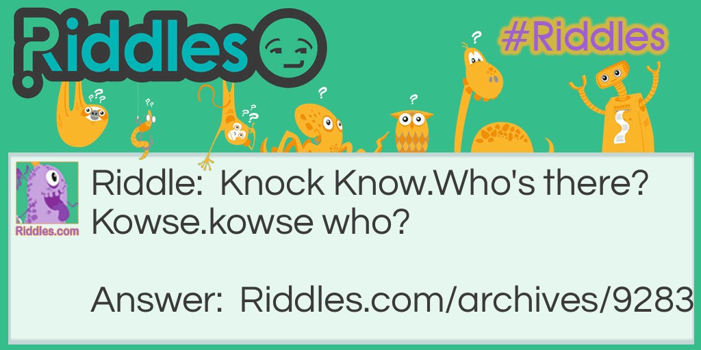 Knock Knock jokes! Riddle Meme.