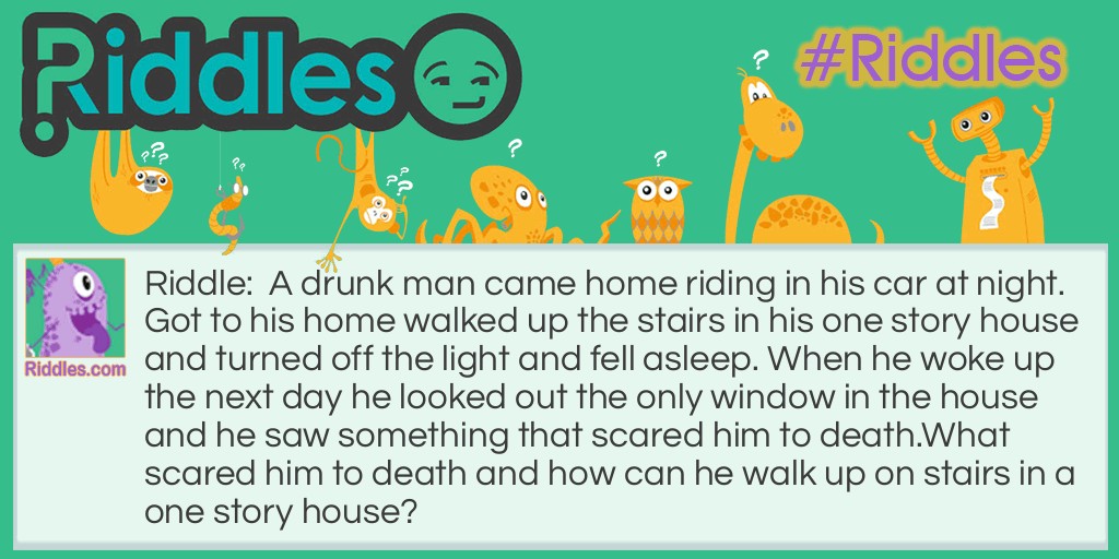 Drunk Man Riddle Meme.