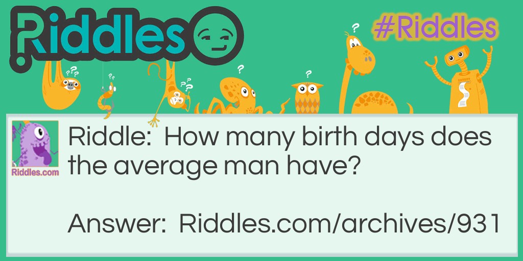 Birth Days Riddle Meme.