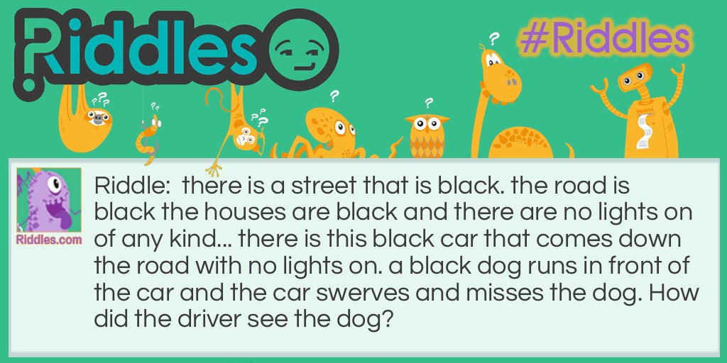 black dog Riddle Meme.