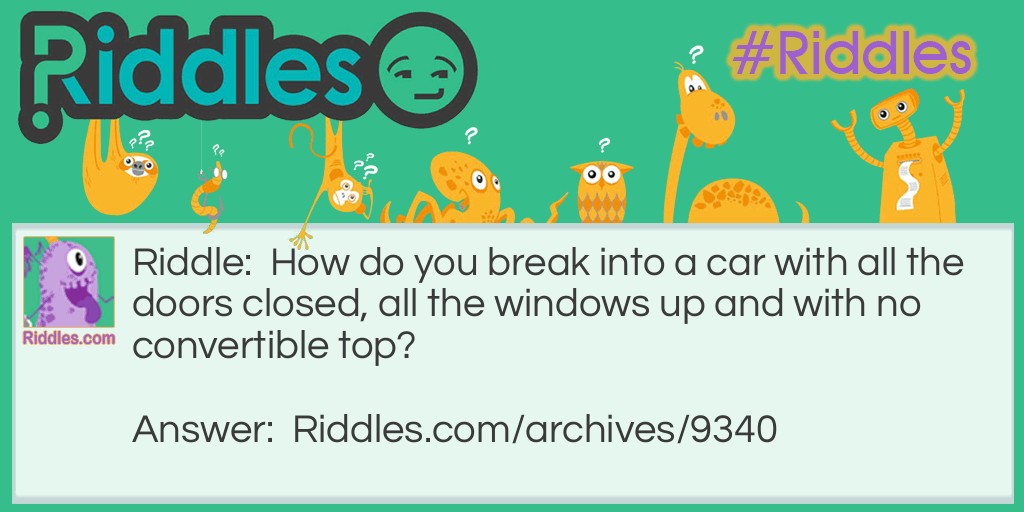 The car Riddle Meme.