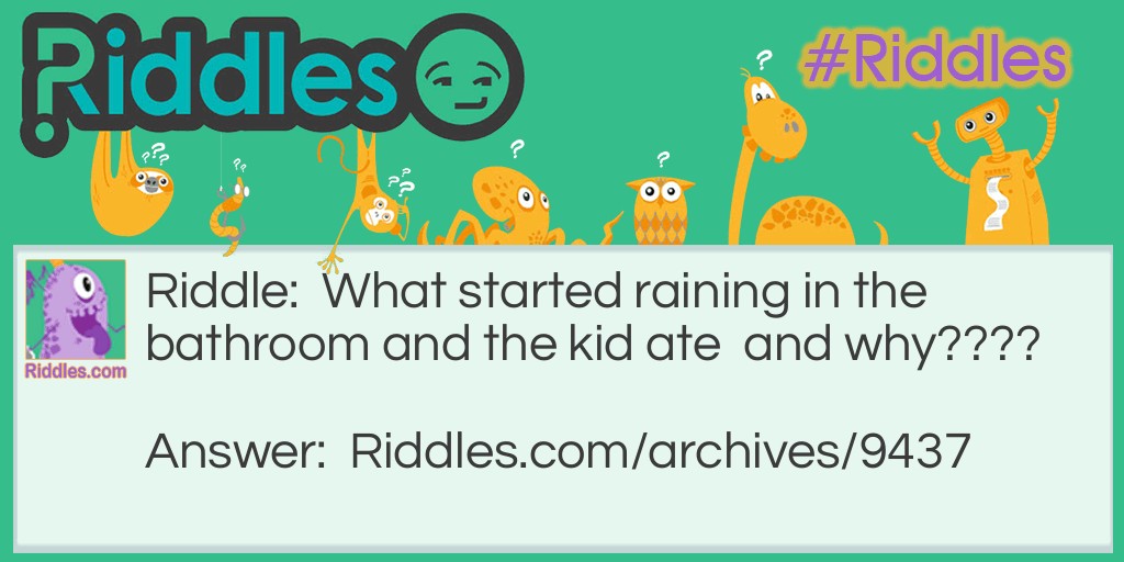 RAINING WHAT Riddle Meme.