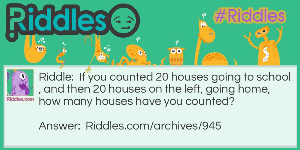 Twenty Houses Riddle Meme.