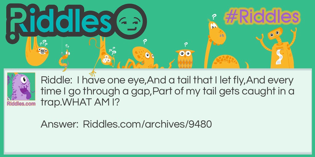 I have one eye Brain Teaser Riddle Meme.