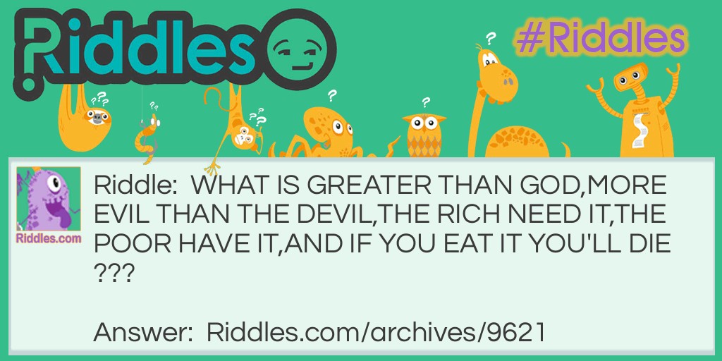 WHAT IS GREATER? Riddle Meme.