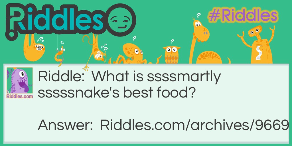 ssssmartly sssssnake Riddle Meme.