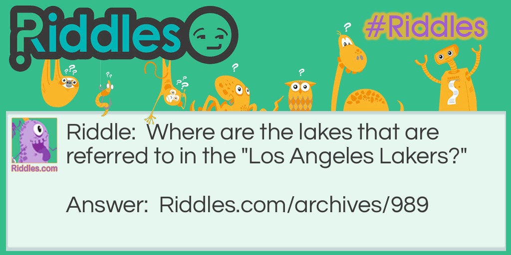 LA Lakers Riddle Meme.