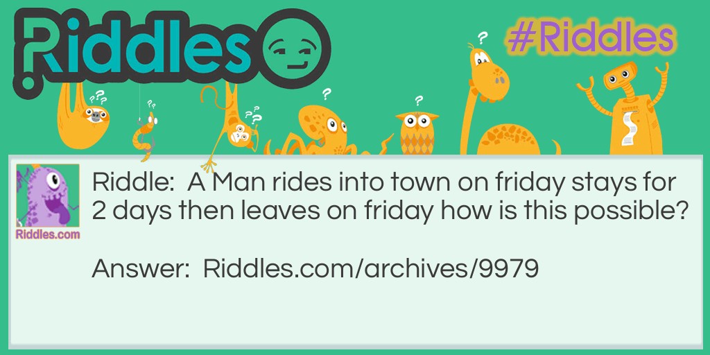 man rides Riddle Meme.