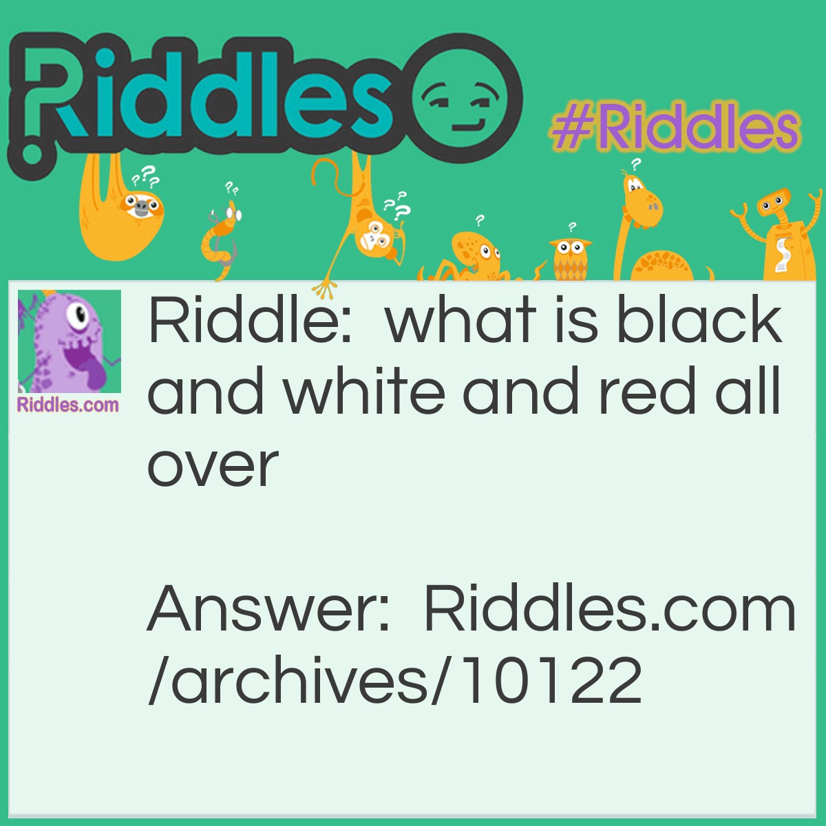 Left On Red Riddle Red & White | Riddles.com