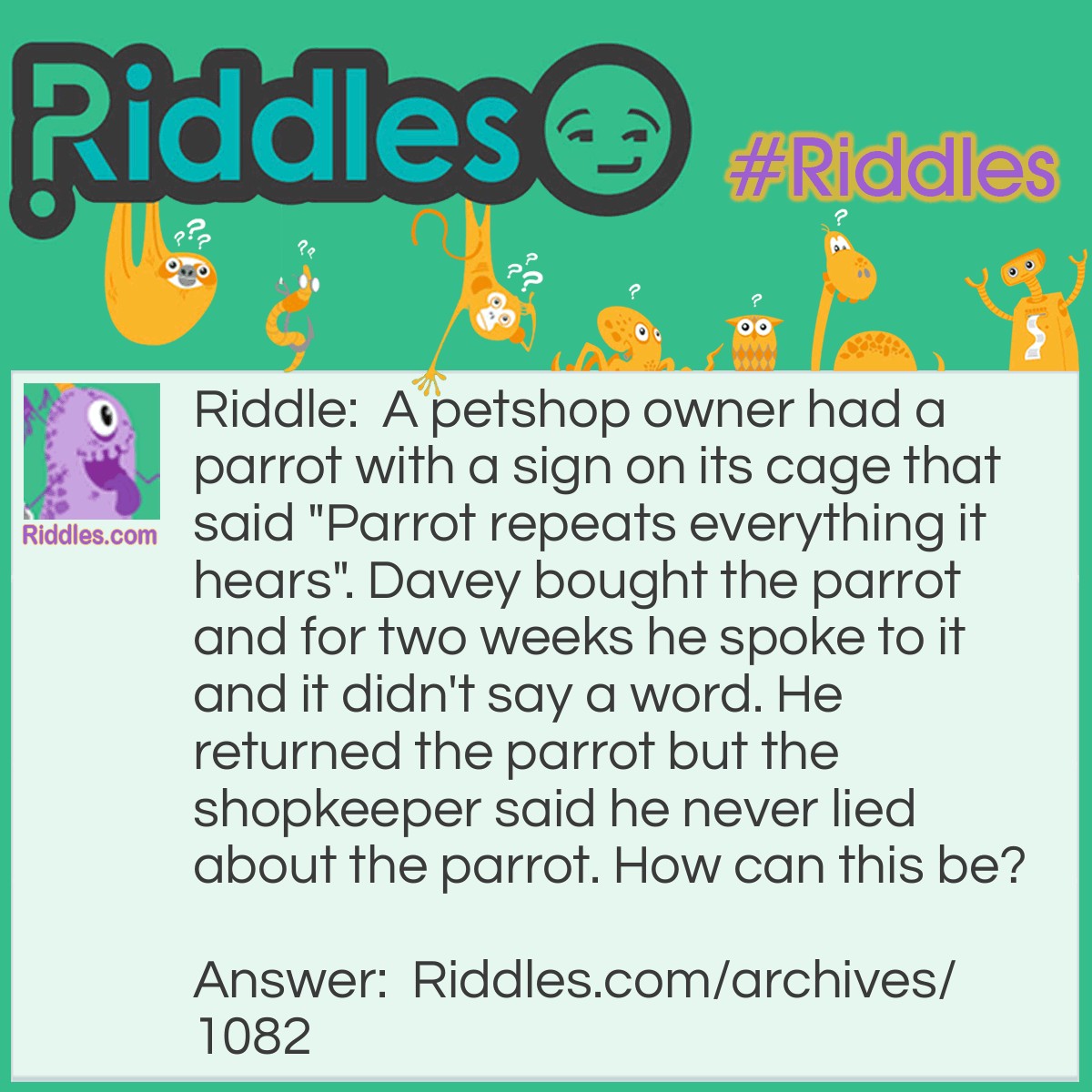 Talking Parrot - Riddles.com