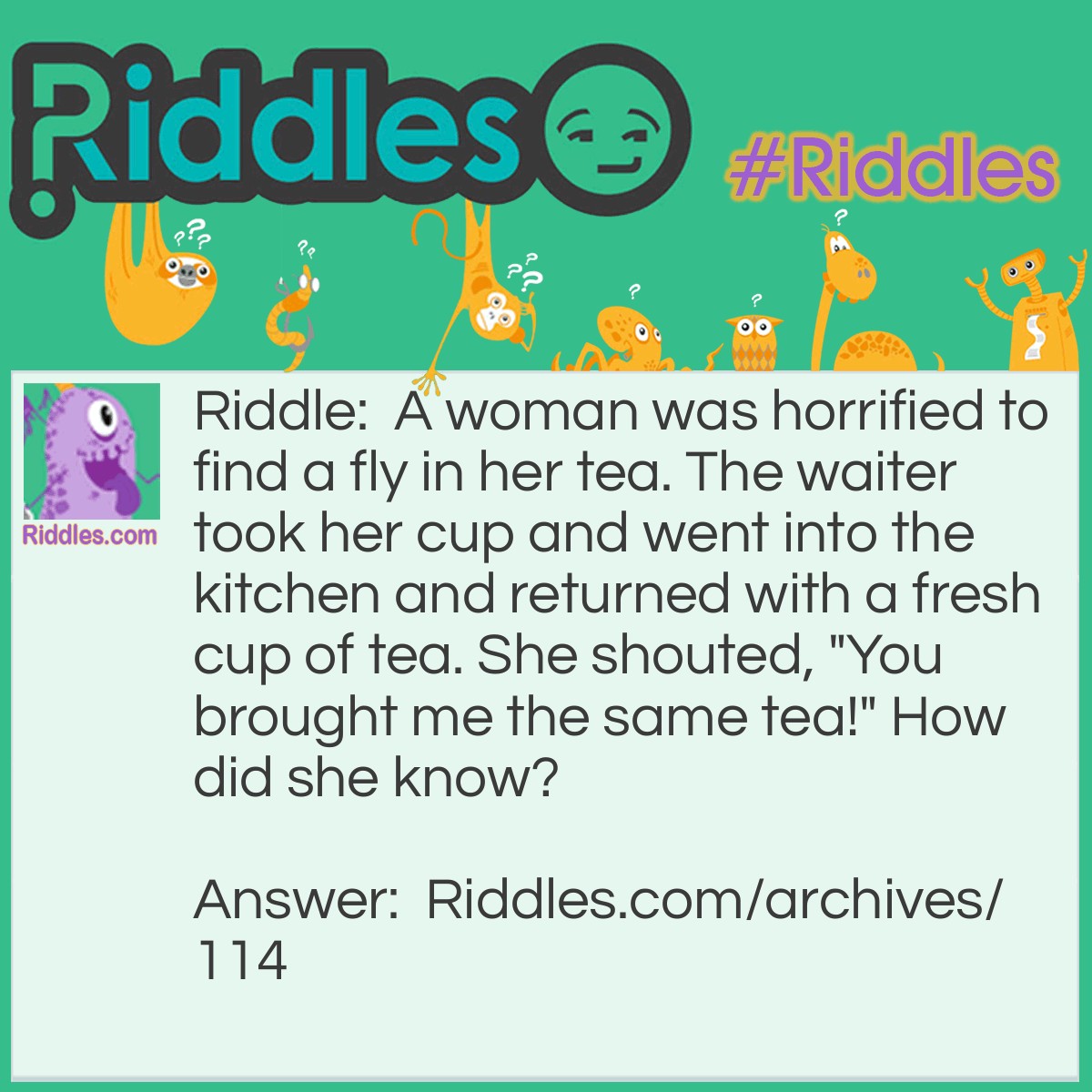Tea Time Riddles Same Tea | Riddles.com