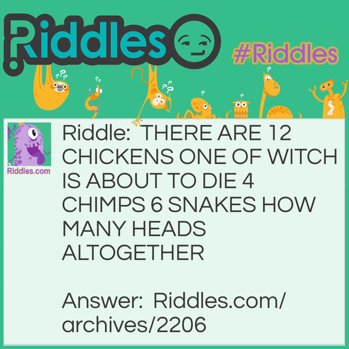 Animal Head Riddles HEADS | Riddles.com
