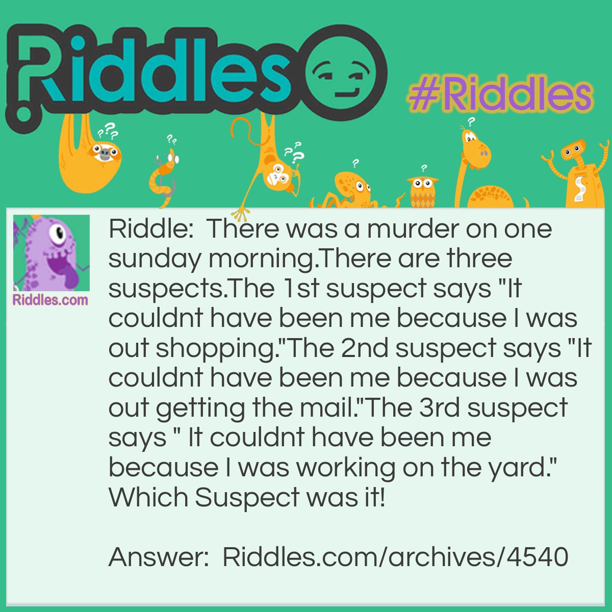 Sunday | Riddles.com