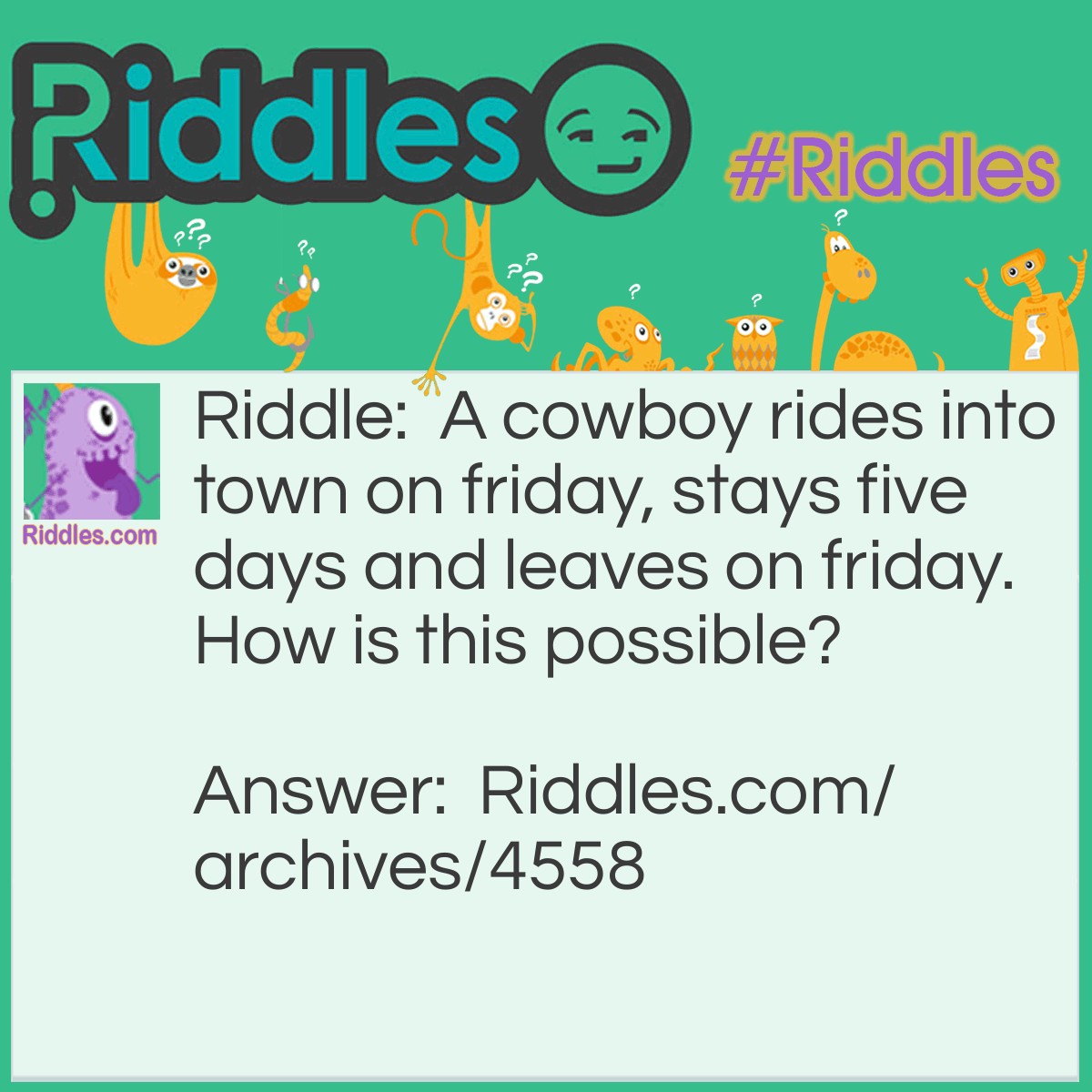 Town Riddle Answer Riding Into Town | Riddles.com