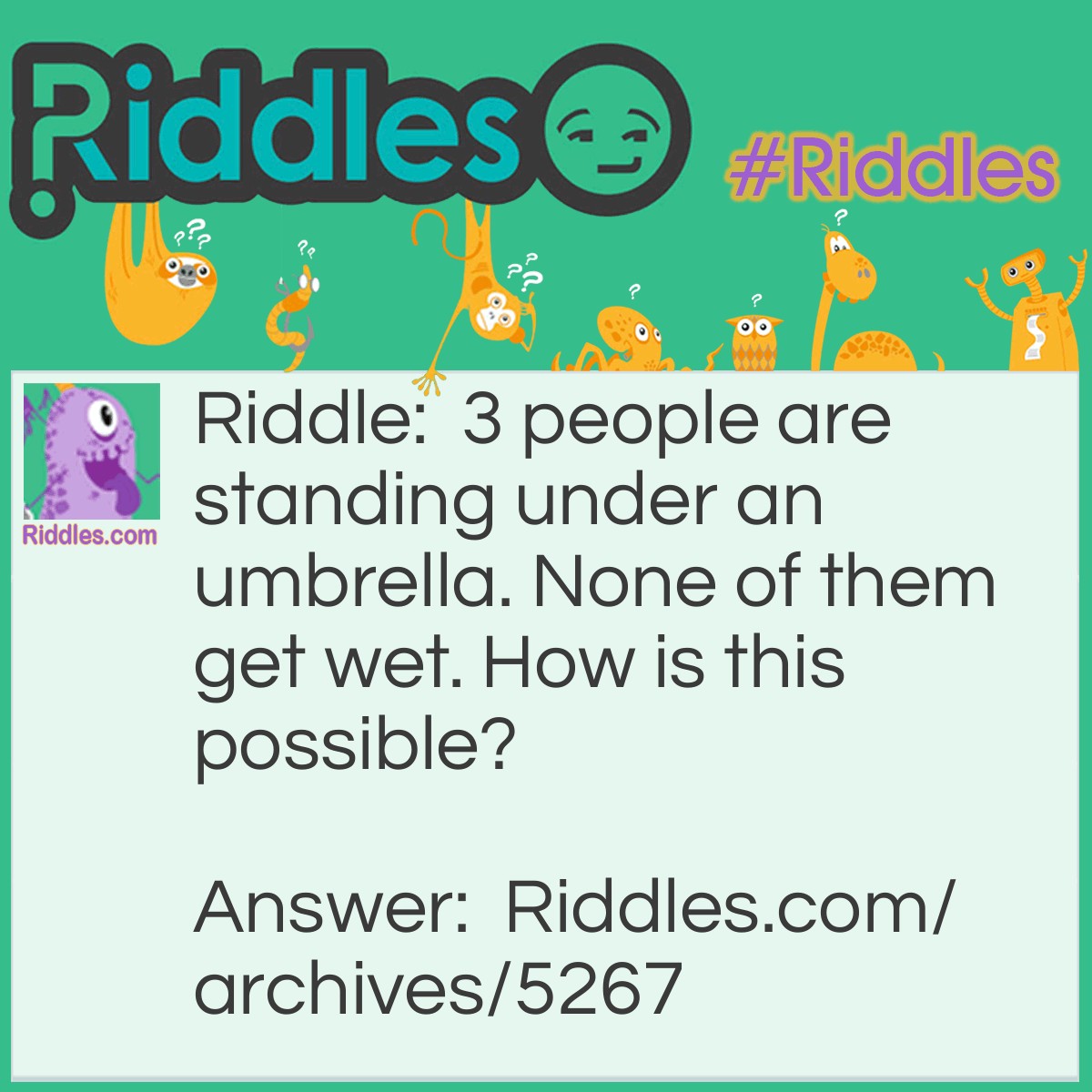 Rainy Umbrellas | Riddles.com