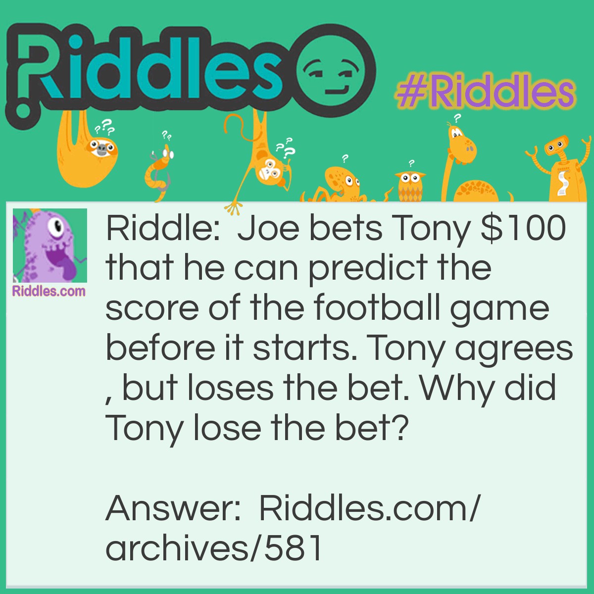 Football Bet | Riddles.com