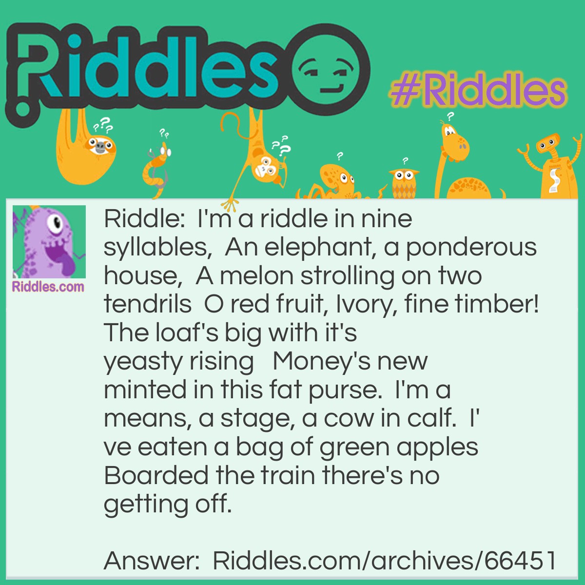 Metaphor - A Ponderous House - Riddles.com