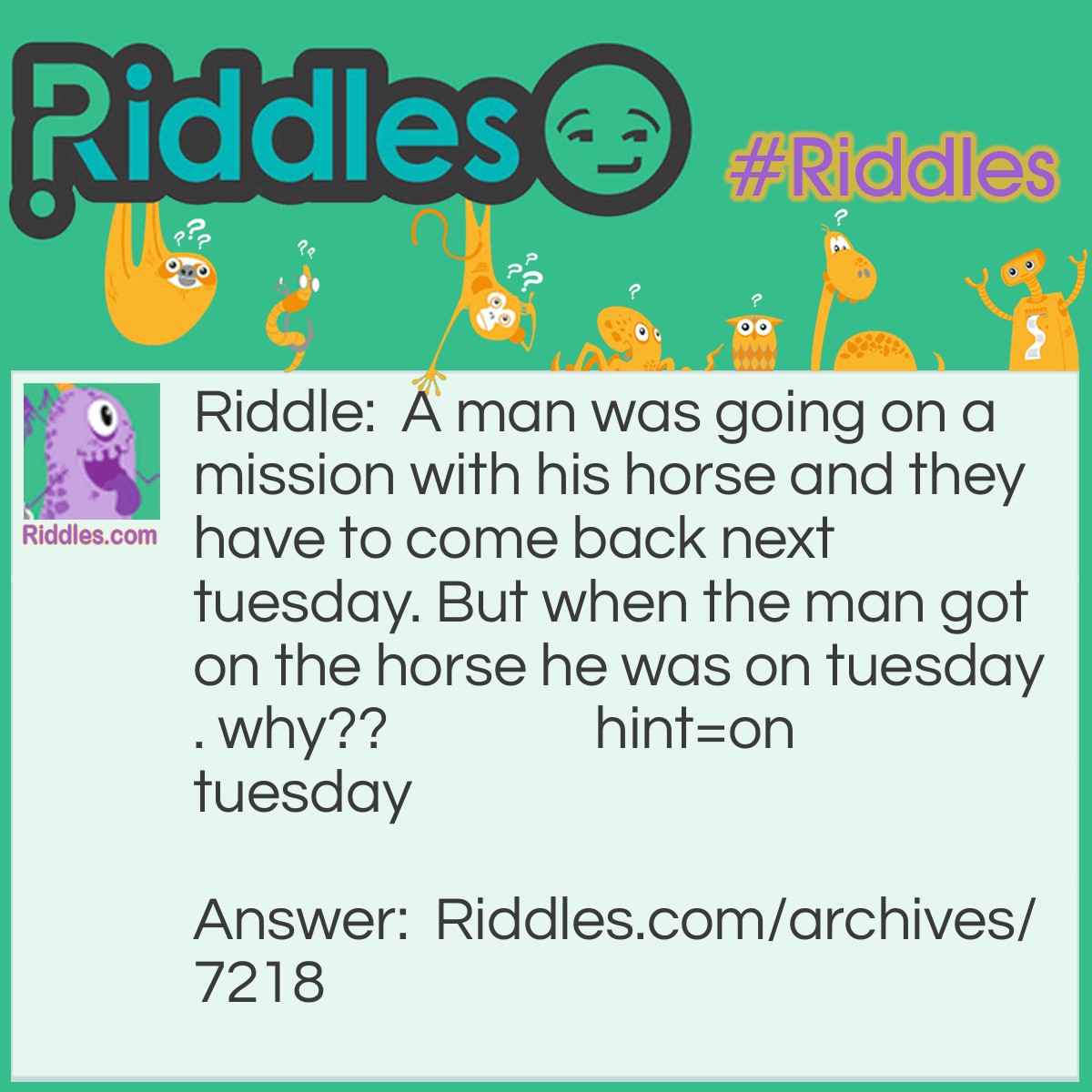 Tuesday? - Riddles.com
