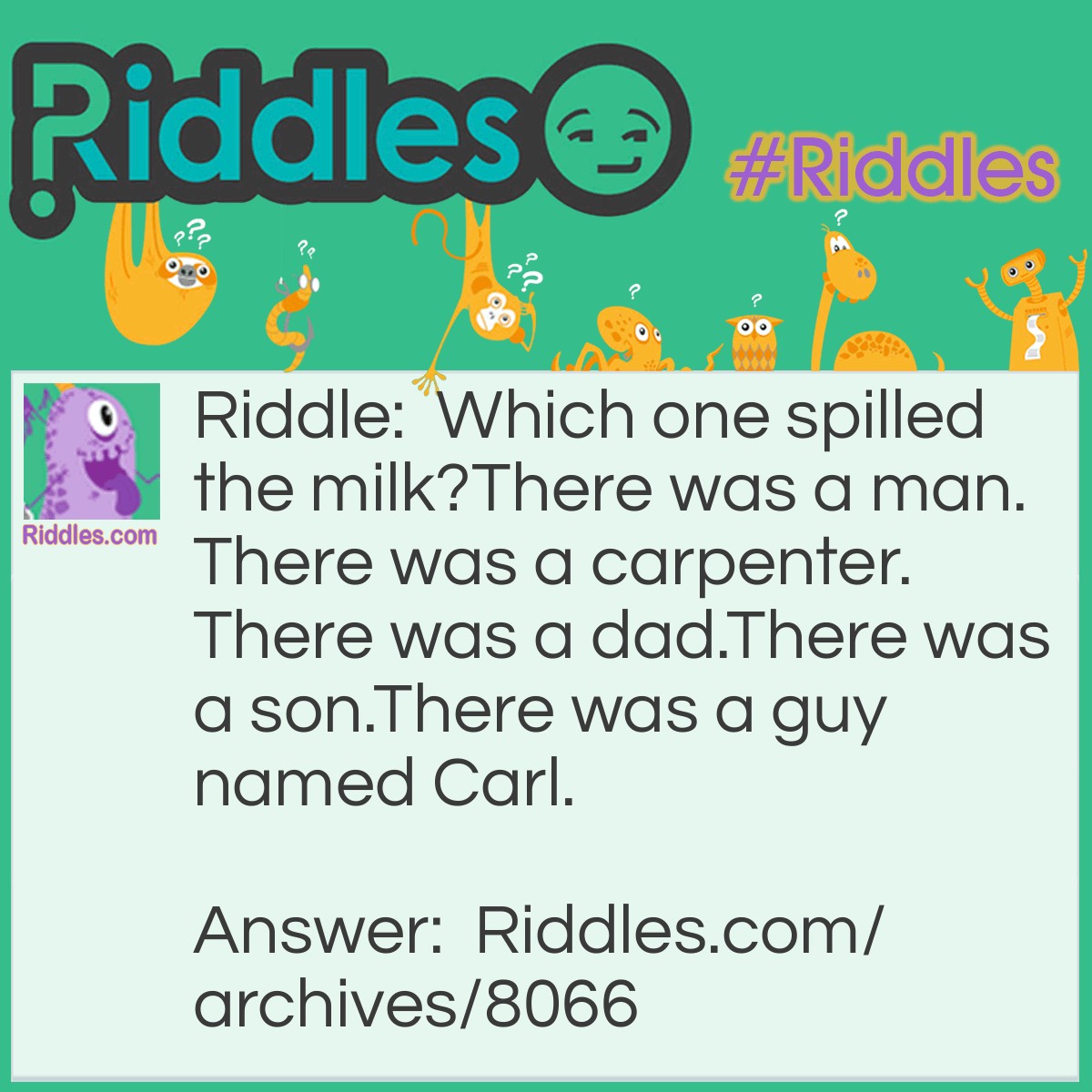 No Riddle Oh No! | Riddles.com