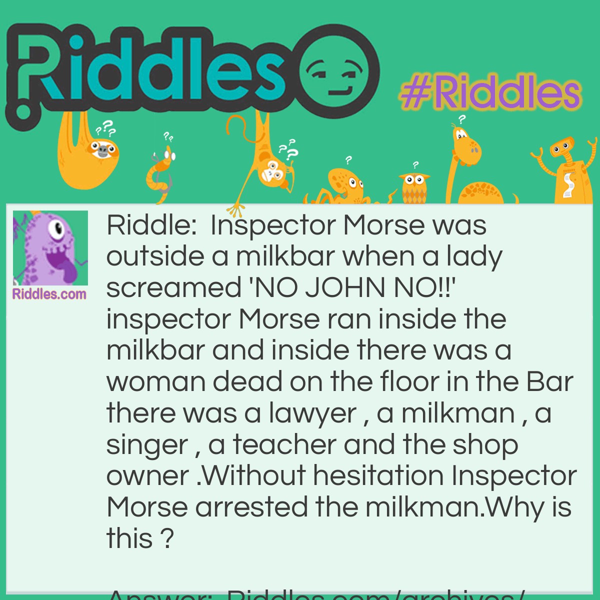 WHO DONE IT ? | Riddles.com