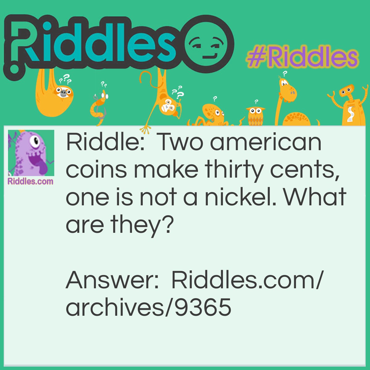 Coin Moving Riddles Two American Coins | Riddles.com