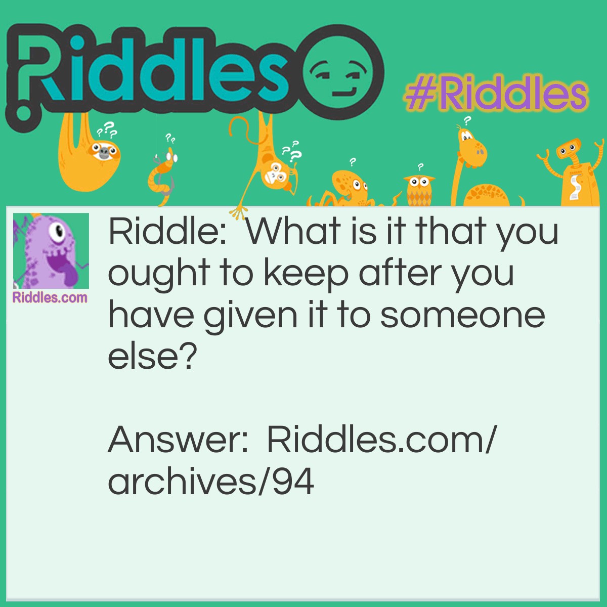 Respect Riddle Some Trust | Riddles.com