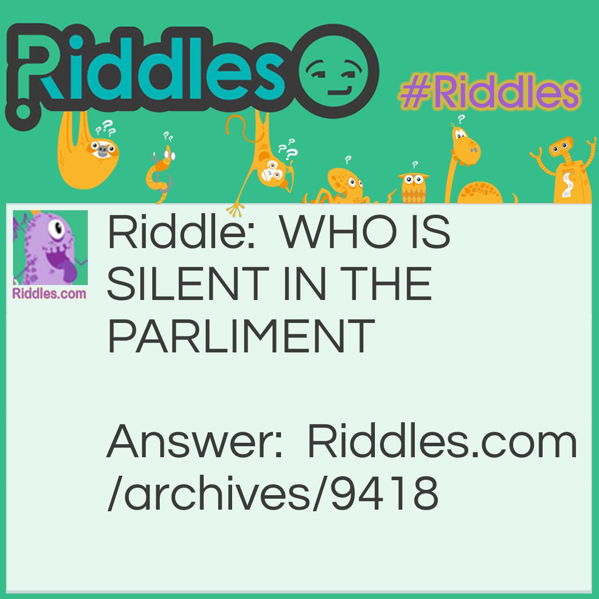 Silent Parliment Riddle | Riddles.com