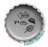 Lucky Beer Bottle Cap #53 series 1 Riddles.com/caps