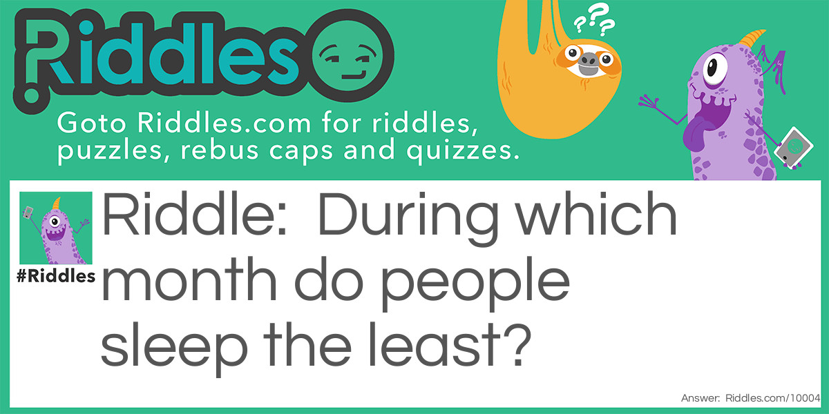 During which month do people sleep the least?