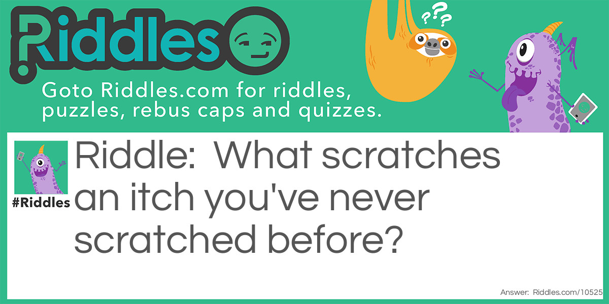 What scratches an itch you've never scratched before?