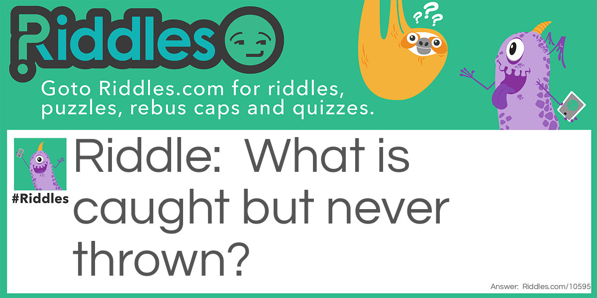 Caught it but can't throw it! Riddle Meme.