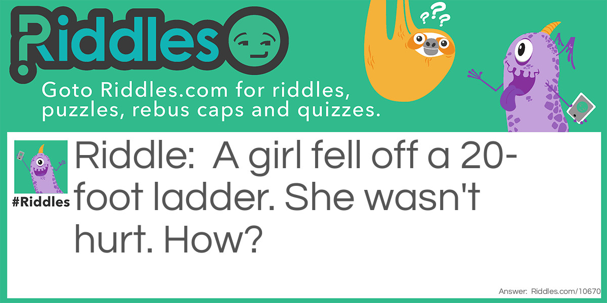20 ladder  Riddle Meme.