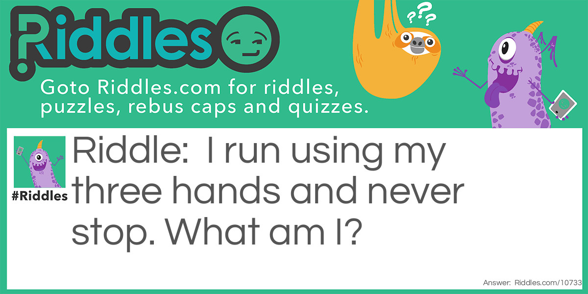 Running Hands Riddle Meme.